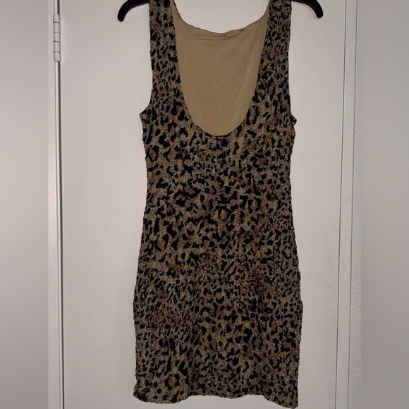 Free people Marigold mini dress size small bohemian festival leopard cheetah 90s - Picture 4 of 7